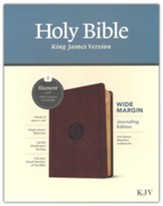KJV Wide Margin Bible, Filament Enabled Edition, Soft imitation leather, Dark Brown Medallion