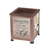 Daughter You Are the Light of My Life Glass Lantern Warmer, Copper