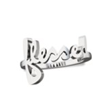 Blessed, Sterling Silver Words of Life Ring, Size 10
