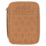 Faithful Servant Bible Cover, Brown, Large Print
