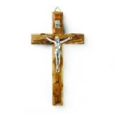 Scalloped Crucifix Wall Cross, Olive Wood