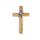 First Communion Cross, Olive Wood, Boy