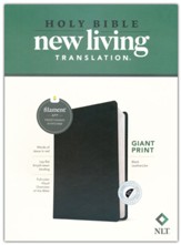 NLT Giant Print Bible, Filament-Enabled Edition (LeatherLike, Black, Indexed, Red Letter)