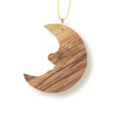 Man In The Moon Olive Wood Ornament