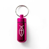 Pill Capsule Keychain, Pink