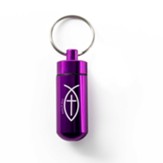 Pill Capsule Keychain, Purple