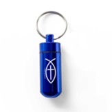 Pill Capsule Keychain, Blue