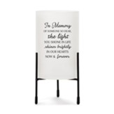 In Loving Memory of Someone Dear Glass Hurricane Candle Holder, White