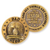 Dad, Protector, Hero Challenge Coin