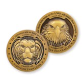 Hope in the Lord Eagle and Lion Challenge Coin
