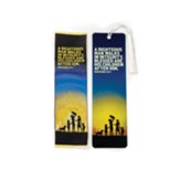 A Righteous Man Walks In Integrity, Proverbs 20:7, Woven Fabric Bookmark
