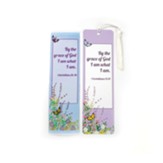 By The Grace of God, 1 Corinthians 15:10, Woven Fabric Bookmark
