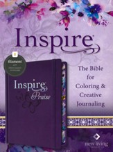 Inspire PRAISE Bible NLT,  Filament-Enabled Edition (Hardcover LeatherLike, Purple): The Bible for Coloring & Creative Journaling