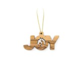 Joy with Nativity 2-D Olive Wood Ornament