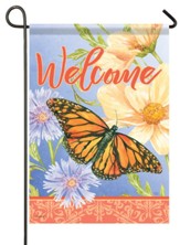 welcome, Monarch Butterfly, Small Flag