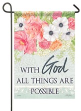 With God All Things Are Possible Flag, Small