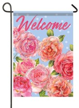Welcome, Shades of Pink, Glitter Flag, Small