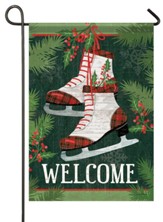 Welcome, Holiday Skates, Flag, Small