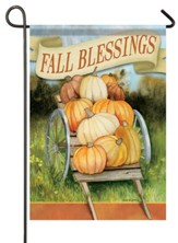 Fall Blessings, Pumpkins, Flag, Small