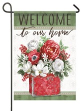 Welcome to Our Home, Flowers, Flag, Small