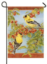 Crabapple and Finches Flag, Small