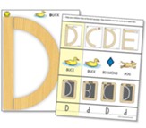 Capital Letter Cards for Wood Pieces  (Grades Pre-K & K; Laminated Version)