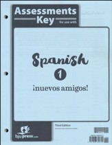 BJU Press Spanish 1 Tests Answer Key (3rd Edition)