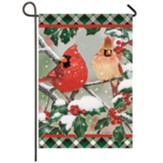 Cardinals In Holly, Flag, Small