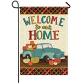 Welcome To Our Home, Vintage Autumn, Flag, Small