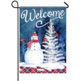 Welcome, Evening Snowman, Flag, Small