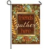 Friends Gather Here, Leaves & Berries, Glittertrends Flag, Small
