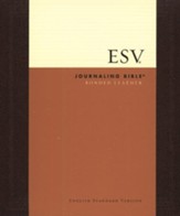 ESV Journaling Bible, Bonded  Leather, Mocha, Threshold Design - Slightly Imperfect