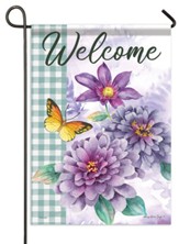 Welcome, Butterfly, Floral, Flag, Small