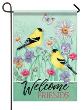 Welcome Friends Glitter Flag, Small