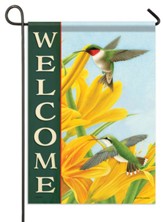 Welcome, Hummingbirds and Lilies, Flag, Small