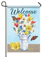Welcome, Spring Bucket, Flag, Small