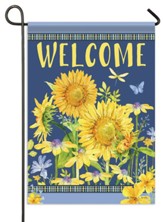 Welcome, Sunny Sunflowers, Flag, Small