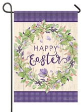 Happy Easter Wreath, Small Flag