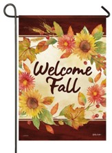 Welcome Fall Watercolor, Small Flag