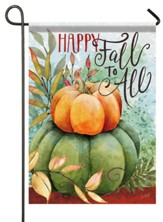 Happy Fall, Pumpkin Stack, Small Flag