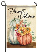 Harvest Welcome Watercolor, Small Flag