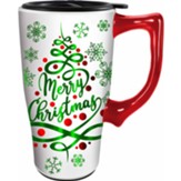Merry Christmas Ceramic Travel Mug