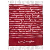 Love Lives Here Plush Blanket, Red