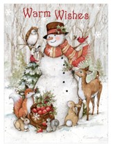 Cozy Snowman, Classic Christmas Cards, Set of 12