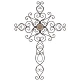 Metal Wall Cross, Bronze