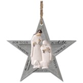 Rustic Holy Family, Star, Ornament