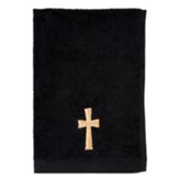 Cross Pastor Towel, Black