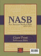 NASB Giant-Print Reference Bible, Genuine leather, Black-indexed - Slightly Imperfect