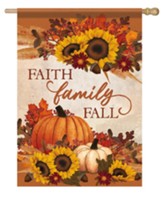 Faith Family Fall Flag, Large