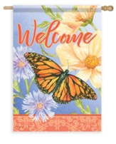 Welcome, Monarch Butterfly, Large Flag